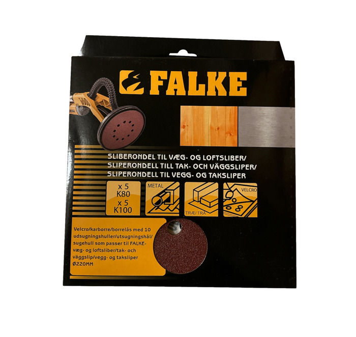 Falke sliberondel Ø220 mm K80/100 10-pk.